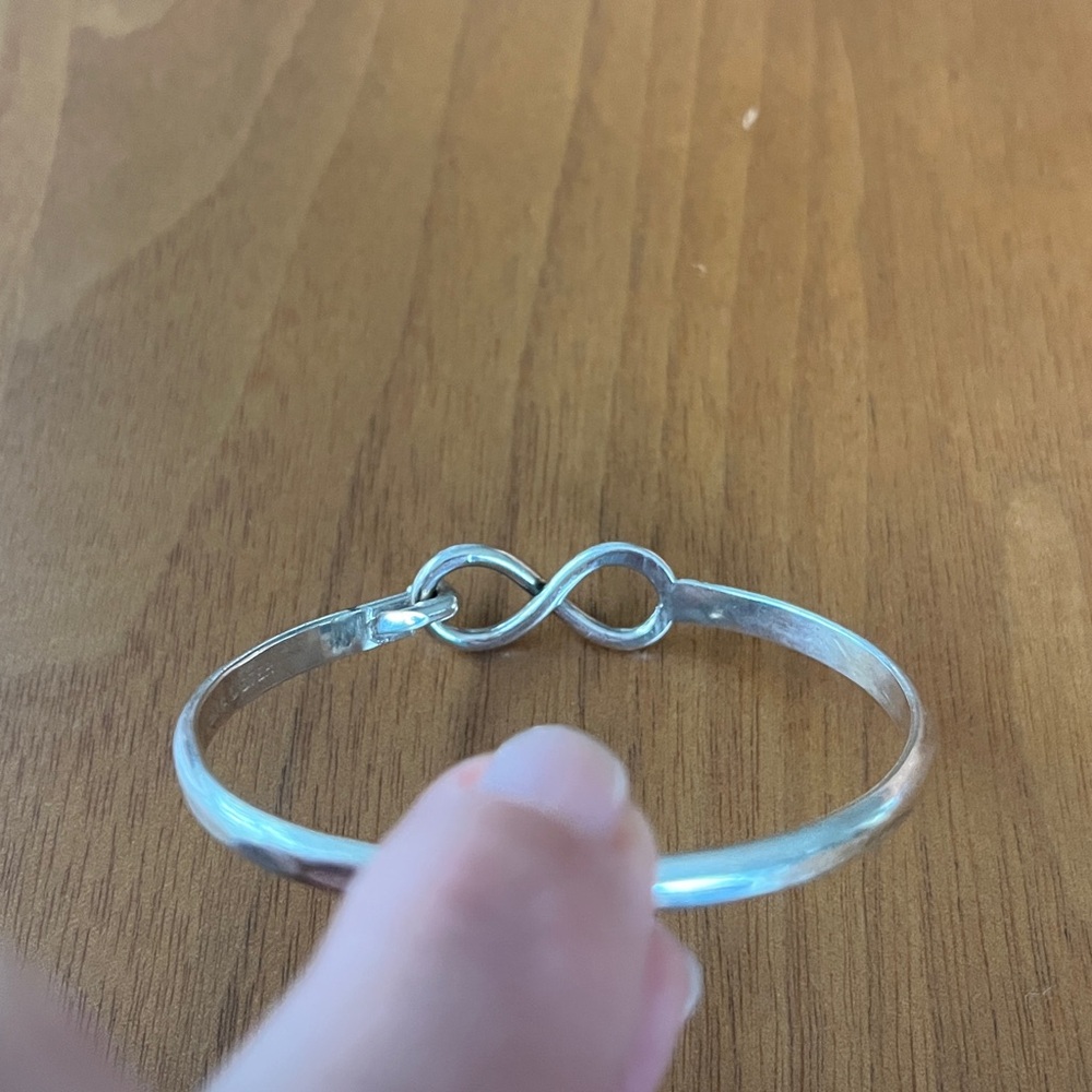Sterling Silver Infinity Bracelet - image 2